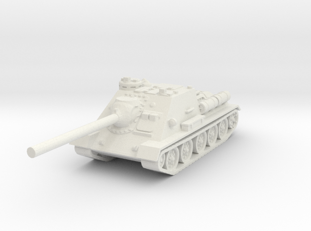 SU-100 tank 1/100 in White Natural Versatile Plastic