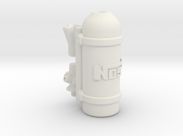 Nitrous Oxide tank NOS 1:10 in White Natural Versatile Plastic: 1:10