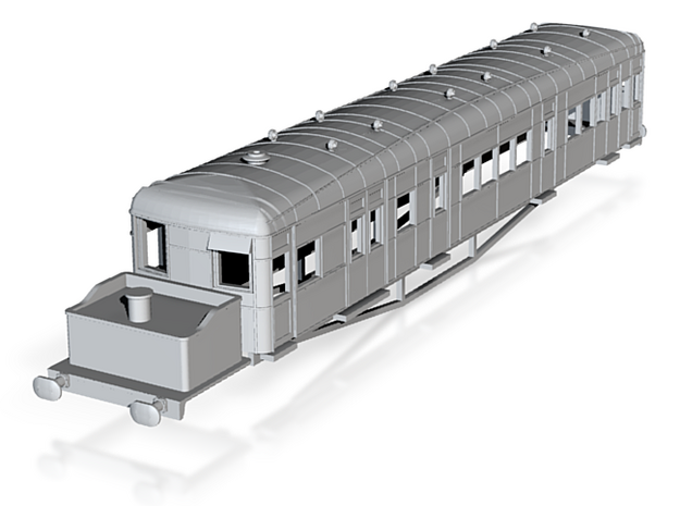 o-152fs-gsr-clayton-steam-railcar-scheme-A in Tan Fine Detail Plastic