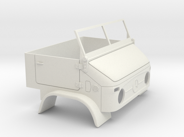 Unimog U404 & Front window 1:10 in White Natural Versatile Plastic: 1:10