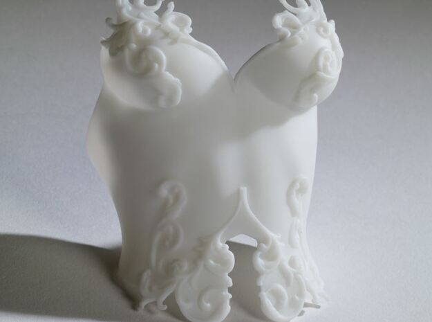 Romantic Breastplate in White Natural Versatile Plastic