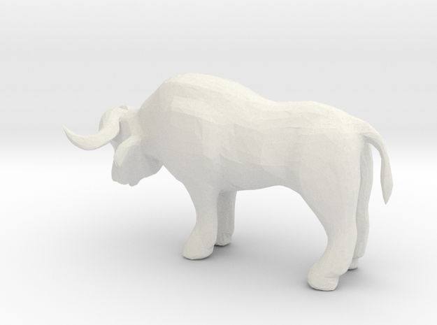 HO Scale Ox in White Natural Versatile Plastic