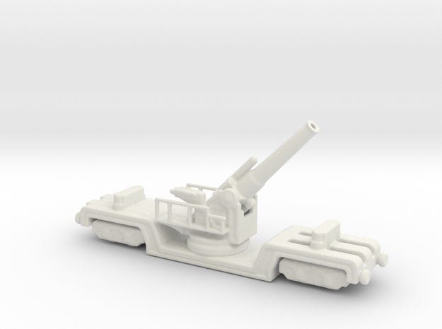 BL 12 inch howitzer Mk 3  1/144 in White Natural Versatile Plastic