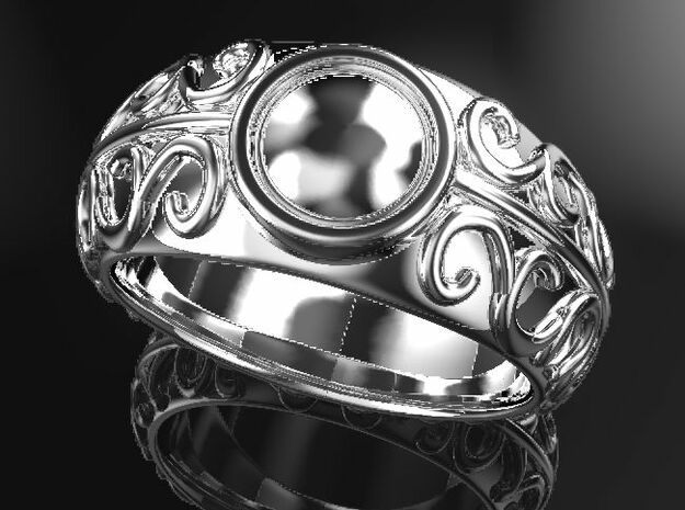 Men‘ｓ　Arabesque US SIZE8 (JP SIZE #16) in Fine Detail Polished Silver