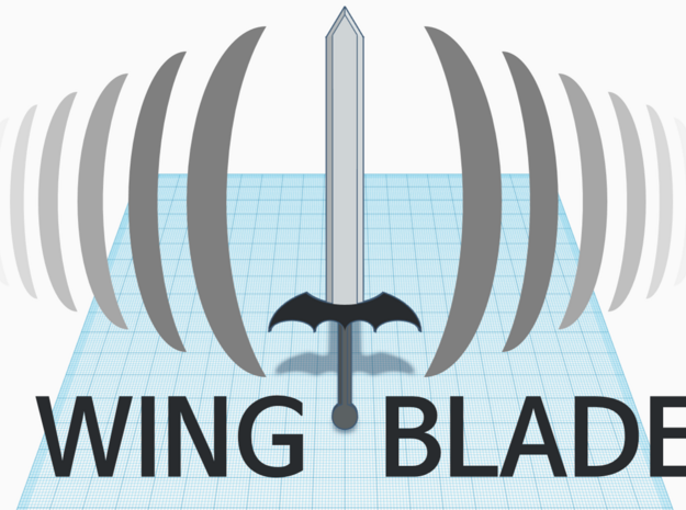 [1DAY_1CAD] WING BLADE in Black Natural Versatile Plastic