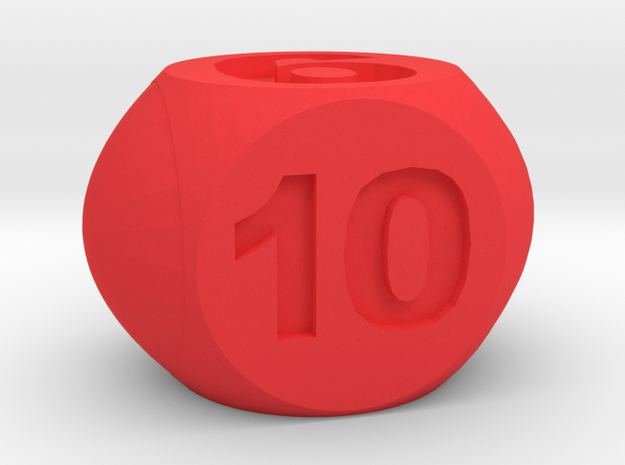 Dice for Orchard boardgame in Red Processed Versatile Plastic