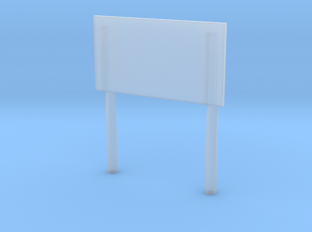 '1-50 Scale' - Sign with Posts in Tan Fine Detail Plastic