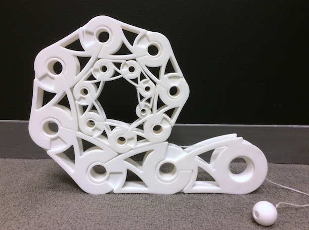 Roll-up Spiral 15-Segment in White Natural Versatile Plastic