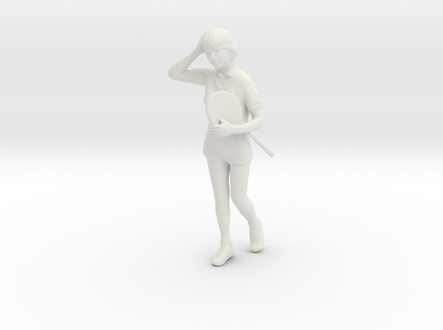 1/24 College Girl Walking to Gym in White Natural Versatile Plastic