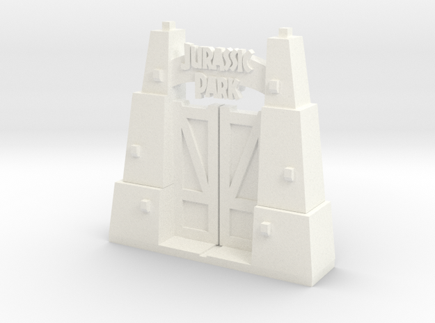 Jurassic Park Gate (big) in White Processed Versatile Plastic