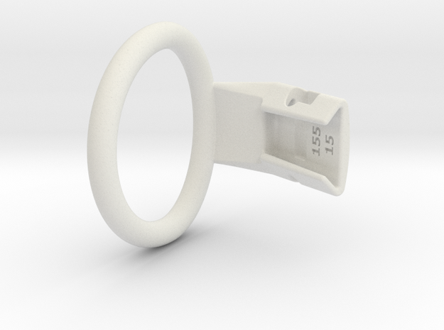 Q4e single ring XL 49.3mm in White Premium Versatile Plastic