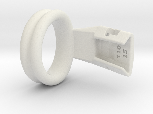Q4e double ring XL 35.0mm in White Premium Versatile Plastic