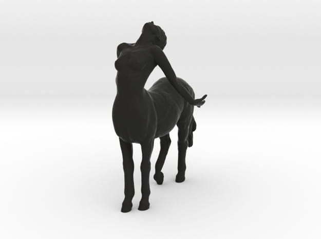 Female Centaur Pose 2 in Black Natural Versatile Plastic