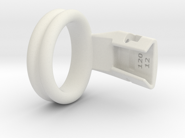 Q4e double ring L 38.2mm in White Premium Versatile Plastic