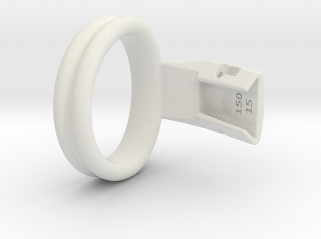 Q4e double ring XL 47.7mm in White Premium Versatile Plastic