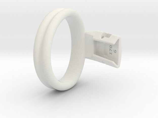 Q4e double ring 54.1mm in White Premium Versatile Plastic: Small
