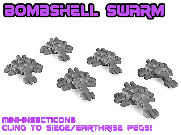 Bombshell Swarm - Siege/Earthrise in White Natural Versatile Plastic: Medium