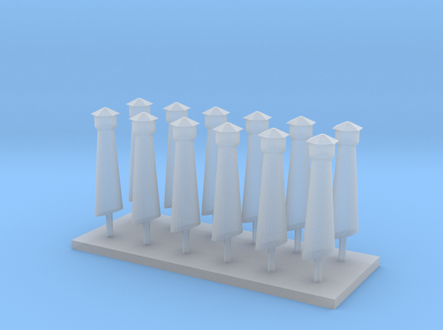 YV Station Smoke Stacks in Smoothest Fine Detail Plastic