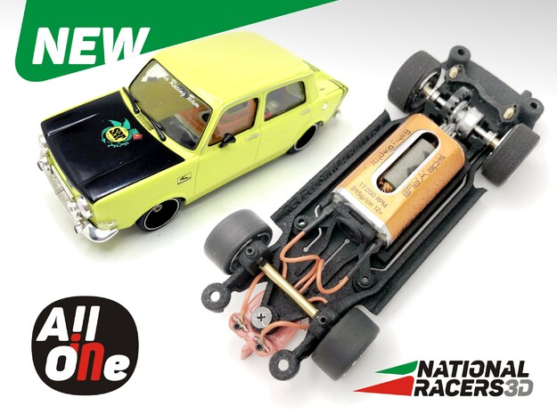 Chassis Revell SIMCA 1000 Rallye 2 (Narrow-In-AiO) in Black PA12