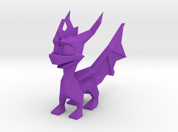 Spyro Low Poly Wings A in Purple Processed Versatile Plastic