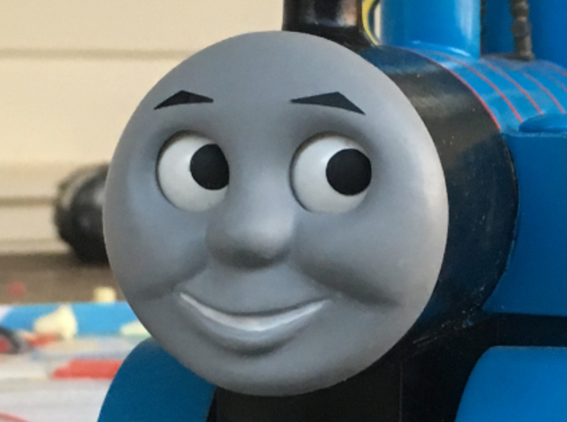 Gauge 1 Character 1 Happy Face (from seasons 1-2) in White Smooth Versatile Plastic
