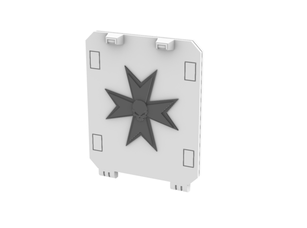 Space Templar Light Tank Door Standard Pattern in Tan Fine Detail Plastic