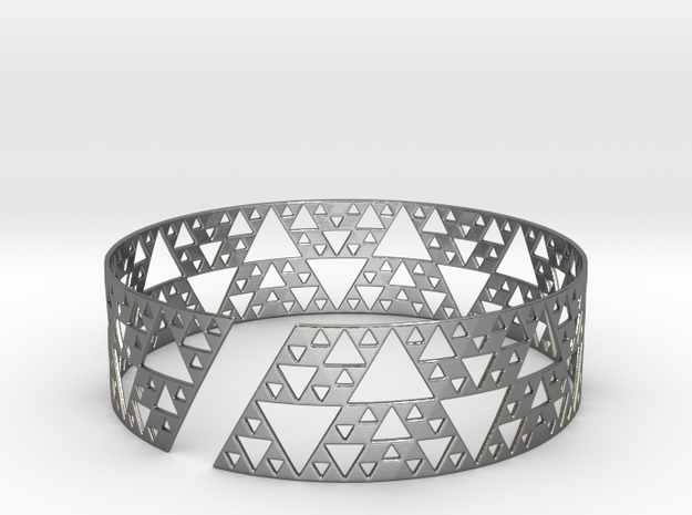 Sierpinski Bracelet in Polished Silver