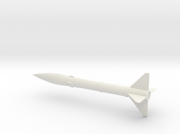 1/72 Scale Honest John Missile in White Natural Versatile Plastic