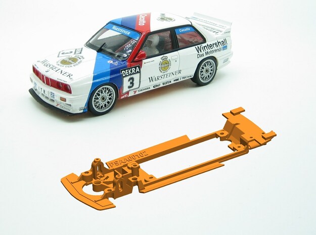 PSAA00102 Chassis for Autoart BMW M3 E30 in White Natural Versatile Plastic
