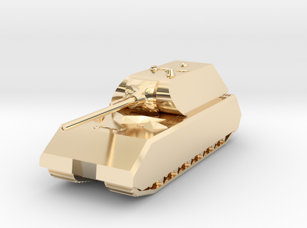 Tank - Panzer VIII Maus - size Large in 14K Yellow Gold