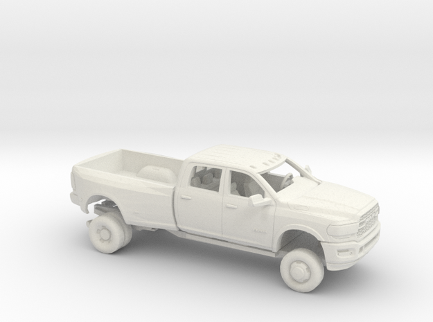 1/64 2020 Dodge Ram Crew Long Dually Kit in White Natural Versatile Plastic