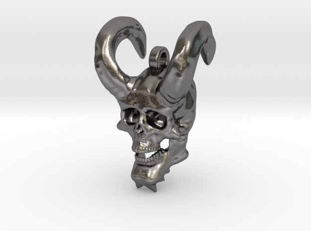 Rhondorn Skull Keychain/Pendant in Polished Nickel Steel
