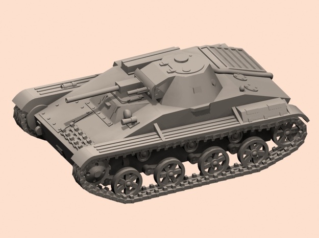 28mm T-60 tank, Plant №37 in White Processed Versatile Plastic