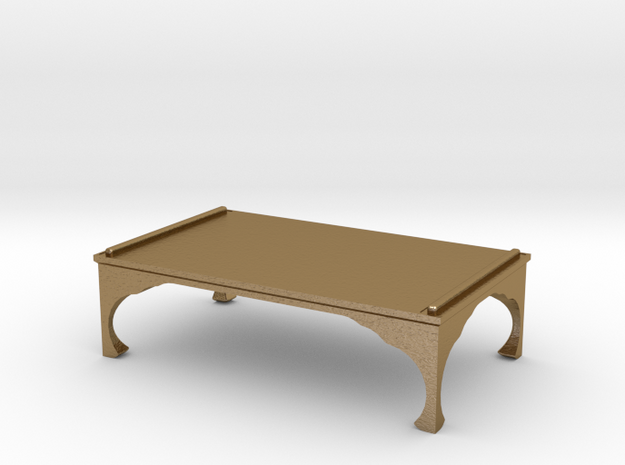 low table in Polished Gold Steel