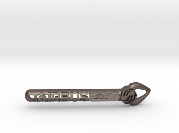 Airbus A330 - Turbine Oil Can Opener in Polished Bronzed-Silver Steel