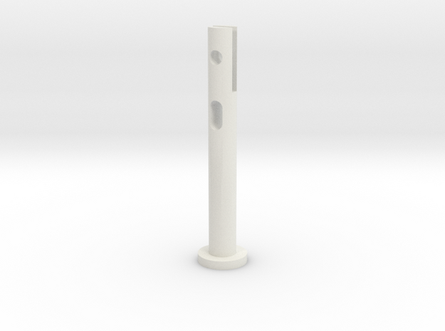 P51 crank handle knob slide pin in White Natural Versatile Plastic