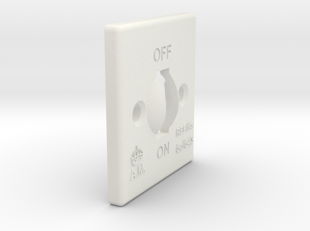 08.01.02.02.02.01 Switch Cover (2) in White Natural Versatile Plastic