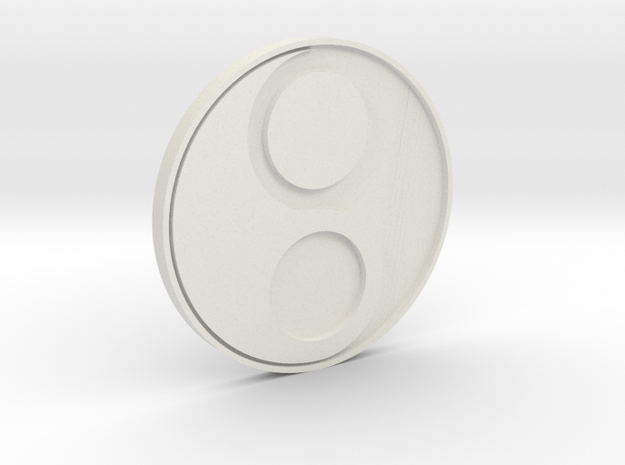 In-Yo/Yin-Yang Disc in White Natural Versatile Plastic