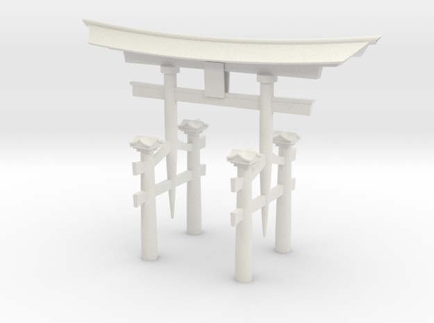 Torii HO scale in White Natural Versatile Plastic