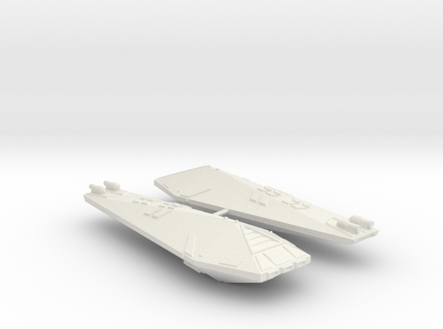 3788 Scale Hydran Knight Destroyers (2) CVN in White Natural Versatile Plastic