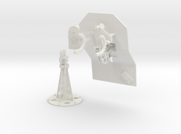 1/16 Cal 50 Pedestal mount M39 in White Natural Versatile Plastic