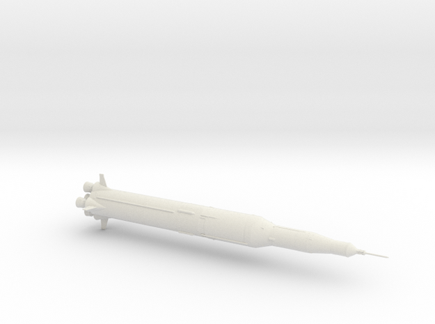1/500 Scale Saturn V Rocket in White Natural Versatile Plastic