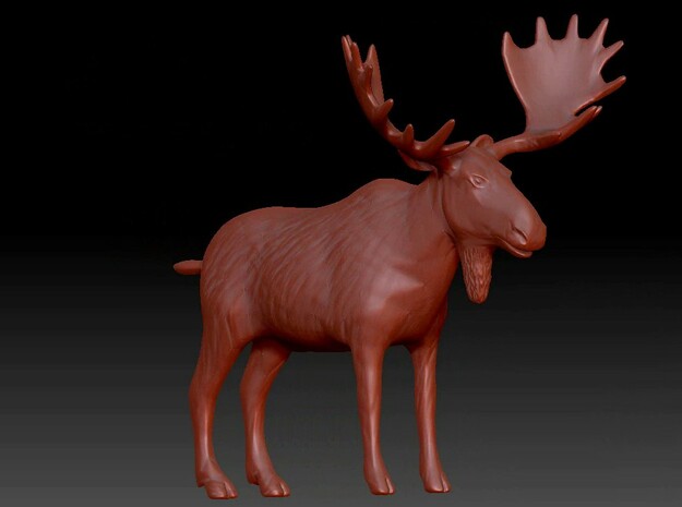 Moose reindeer in White Natural Versatile Plastic