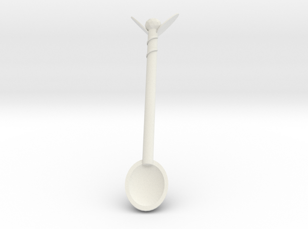 Flower spoon in White Natural Versatile Plastic