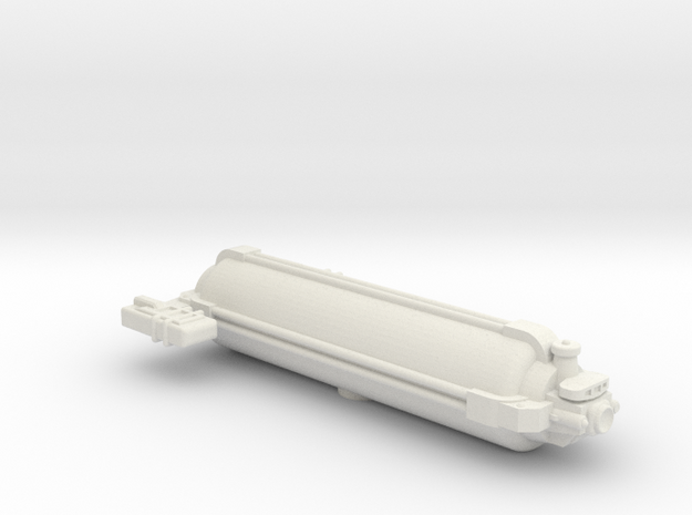 Omni Scale General Small Armed Freighter SRZ in White Natural Versatile Plastic