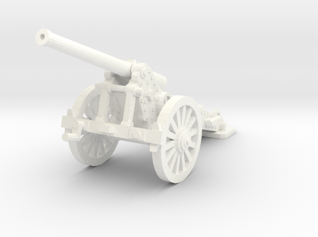 1/48 155mm DeBange cannon test in White Processed Versatile Plastic