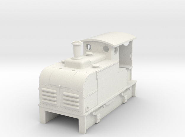 OO9 Cheap and Easy Early IC loco Ruston Proctor  in White Natural Versatile Plastic