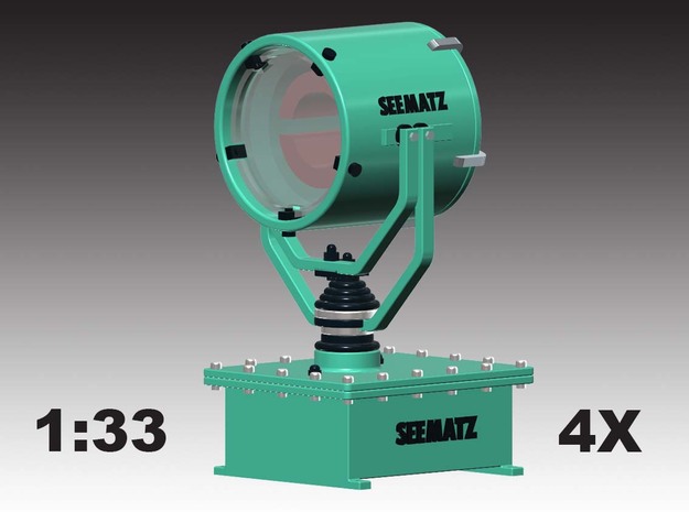 Seematz EFS 351 searchlight - 1:33 in Clear Ultra Fine Detail Plastic