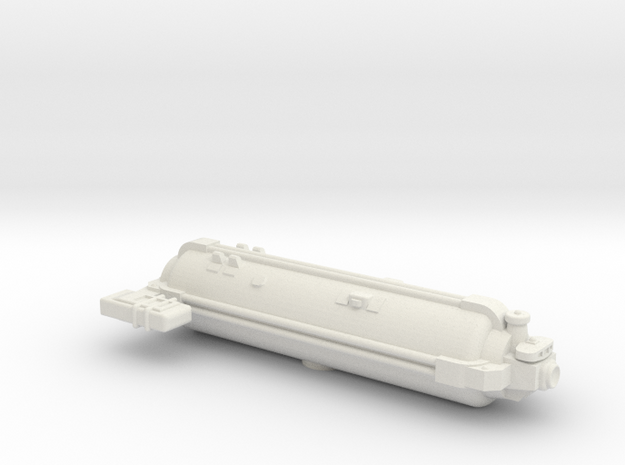 Omni Scale General Small Q-Ship (Deployed) SRZ in White Natural Versatile Plastic