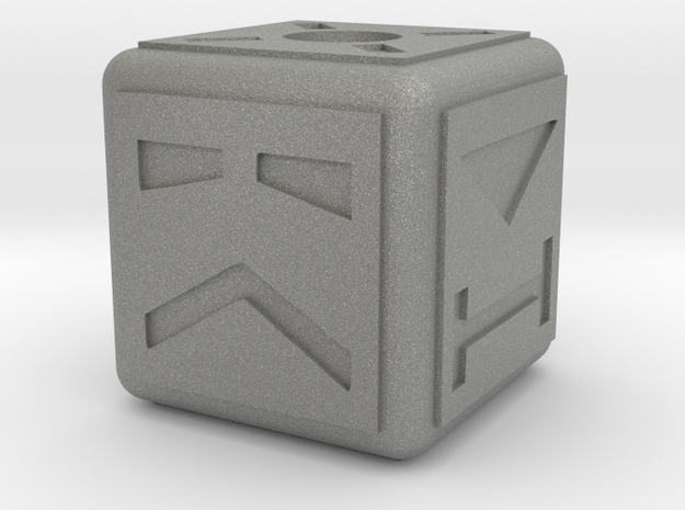 Cubebot Gaming Die in Gray PA12